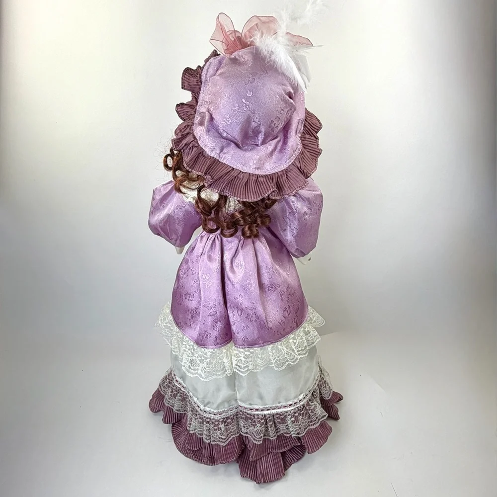 Vintage Style 27” Porcelain Doll Victorian Dress Cottagecore Decor - Picture 5 of 14